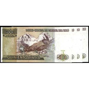 Peru. 500 Intis 1987 4 Pcs