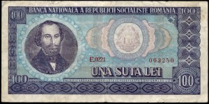 Rumunsko. 100 lei 1966