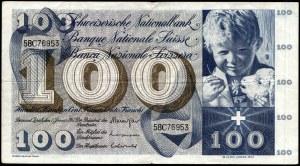 Švýcarsko. 100 franků 1967