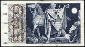 Švýcarsko. 100 franků 1967