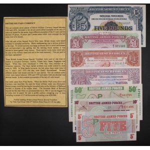 Great Britain. Set of British Armed Forces Currency 1960s