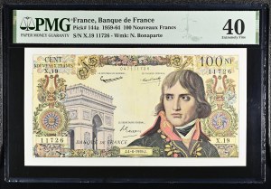 Francie. 100 Nouveaux Francs 1959