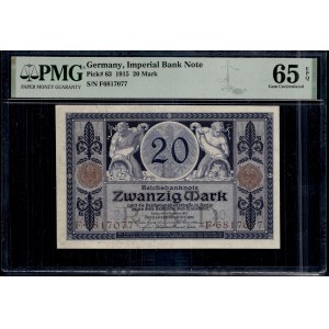 Germany. Imperial Bank 20 Marks 1915