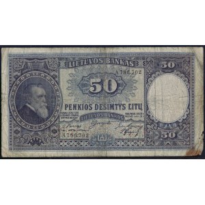 Lithuania. 50 Litu 1928 Prefix A