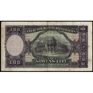 Lithuania. 100 Litu 1928 Prefix A