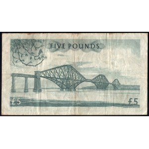 Scotland. National Bank 5 Pounds 1957