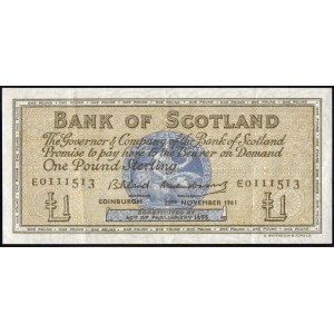 Scotland. Bank of Scotland 1 Pound 1961