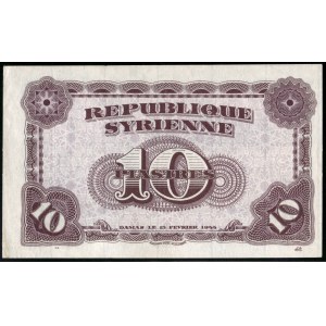 Syria. 10 Piastres 1944