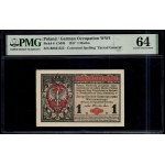 Poland. 1916 1 Marka Zarzad General Prefix B