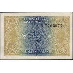 Poland. 1916 1/2 Marki Prefix B General