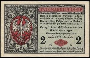 Poland. 1916 2 Marki Prefix B General