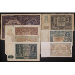 Poland. 1919-1941 Lot of 7 Banknotes Set