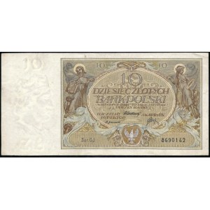 Pologne. 1929 10 Zlotych Préfixe GJ