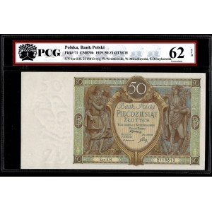 Polska. 1929 50 Złotych Prefiks EH