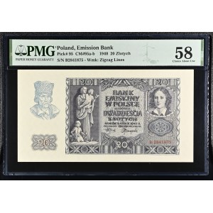 Poland. 1940 20 Zlotych Prefix B