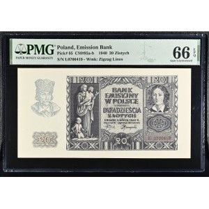 Poland. 1940 20 Zlotych Prefix L