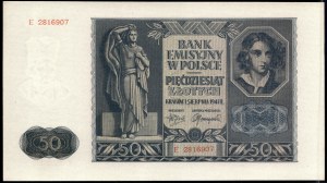 Polsko. 1941 50 zlotých Předpona E
