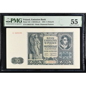 Poland. 1941 50 Zlotych Prefix E