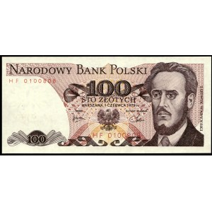 Poland. 1979 100 Zlotych Prefix HF