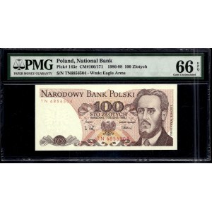 Pologne. 1988 100 Zlotych Préfixe TN