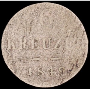 Austria. 6 Kreuzer 1849 C Prague