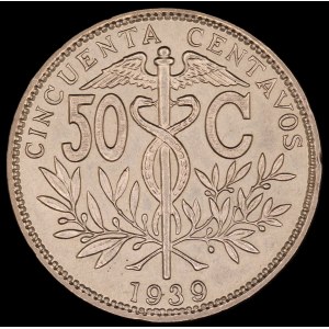 Bolivia. 50 Centavos 1939