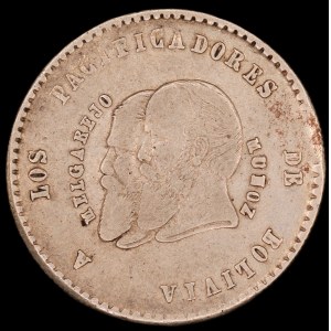 Bolivia. 1/2 Melgarejo 1865 5 Sept