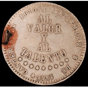 Bolivia. 1/2 Melgarejo 1865 5 Sept