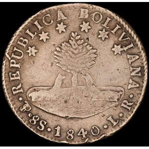 Bolivia. 8 Soles 1840 PTS Potosi