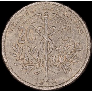 Bolivia. 20 Centavos 1942
