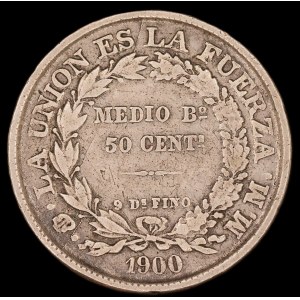 Bolivia. 50 Centavos 1900