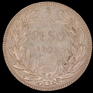 Cile. 1 Peso 1903 Così Santiago