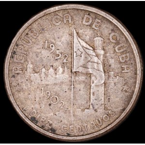 Cuba. 10 Centavos 1902-1952