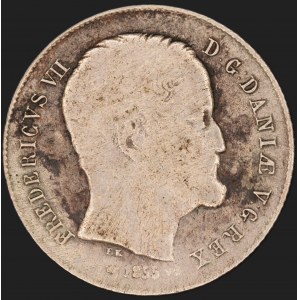 Denmark. 1/2 Rigsdaler 1855