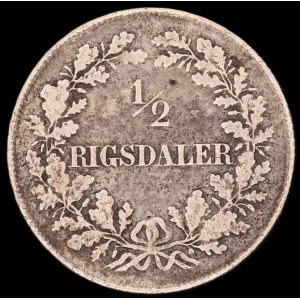 Denmark. 1/2 Rigsdaler 1855