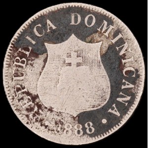 Dominican Republic. 2 1/2 Centavos 1888