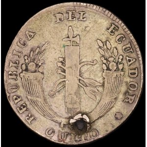 Ecuador. 4 Reales 1843 Quito Scarce Type