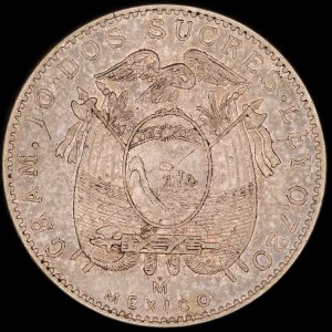 Ecuador. 2 Sucres 1944 Mo Mexico City