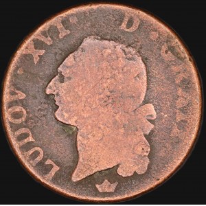 France. 1 Sol 1789 M Toulouse