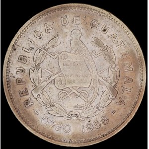 Guatemala. 25 Centavos 1958