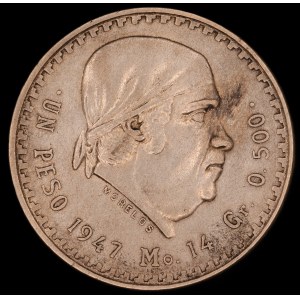 Mexico. 1 Peso 1947 Morelos