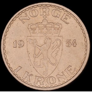 Norway. 1 Krone 1954