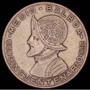Panama. 1/2 Balboa 1953