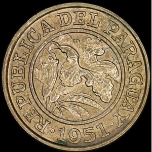 Paraguay. 25 Centimos 1951