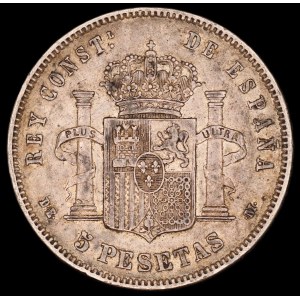 Spagna. 5 Pesetas 1878 DE M