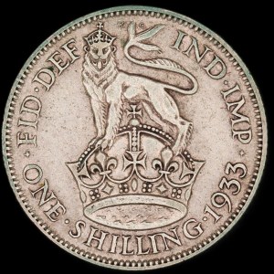 Veľká Británia. 1 šiling 1933