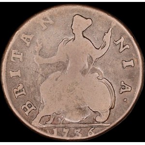 Great Britain. 1/2 Penny 1736 George II