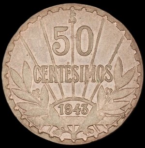Uruguay. 50 Centesimos 1943