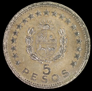 Uruguay. 5 pesos 1965