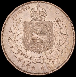 Brazil. 2000 Reis 1889